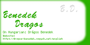 benedek dragos business card